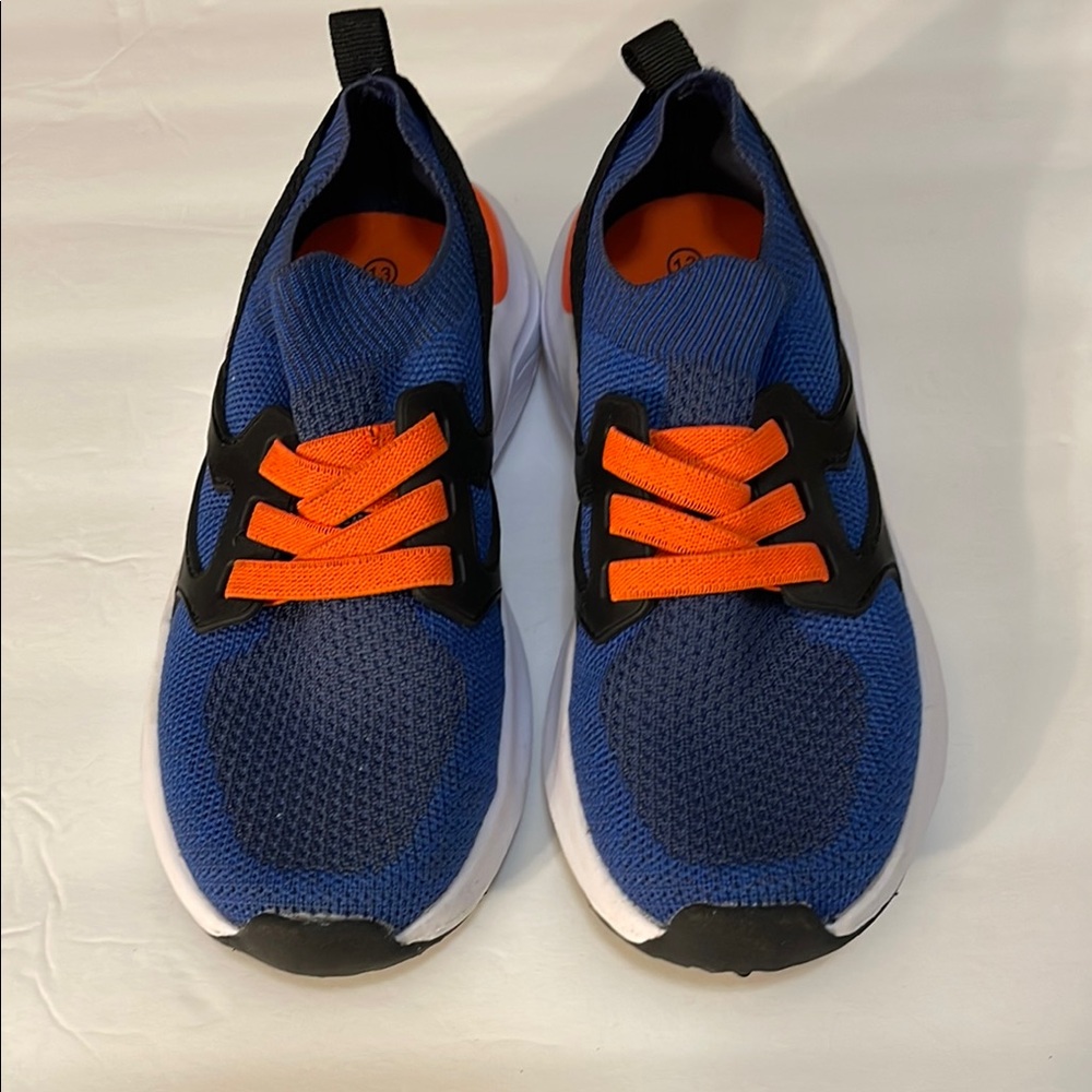 Kids Blue and Orange Athletic Shoes
